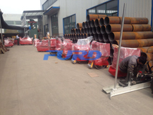 福瑞得機(jī)械激光整平機(jī)、座駕壓路機(jī)、手扶壓路機(jī)、大灌縫機(jī)等及時(shí)包裝發(fā)貨